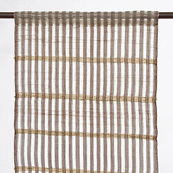 Thedecofactory RYTHMES - Voilage à rayures taupe et blanc 45x120