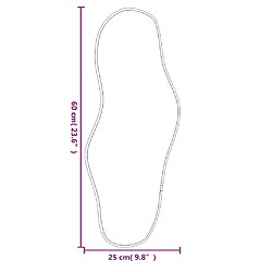 vidaXL Miroir mural - Noir PVC pas cher