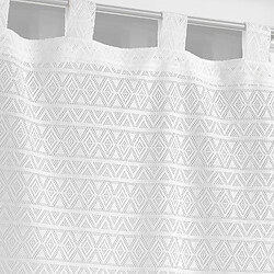 Avis Douceur D'Interieur Paire de voilages maille Apolline - 60 x 160 cm - Blanc
