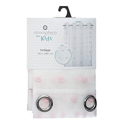 Acheter Toilinux Lot de 2 Rideaux pour chambre d'enfant avec pompons Lilo - 140 x 240 cm - Rose