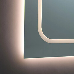 Kiamami valentina Miroir de salle de bain lumineux - Gris pas cher