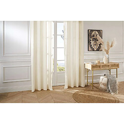 Atmosphera Rideau en gaze de coton - 130 x 260 cm - Ivoire