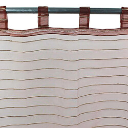 Thedecofactory SHAM - Voilage effet soie à pattes rouge bourgogne 110x250