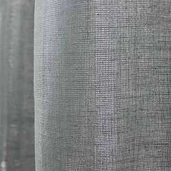 Thedecofactory QUARTZ - Rideau en coton effet brilliant argent 140x250