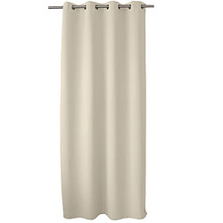 Avis Toilinux Lot de 2 Rideaux unis occultants avec œillets - 140 x 240 cm - Ivoire