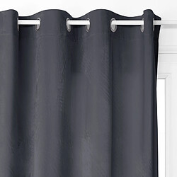 Acheter Toilinux Lot de 2 Rideaux occultants en polyester effet velours - Gris foncé - 140 x 260 cm
