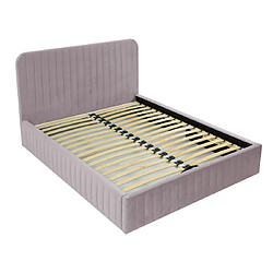 Bestmobilier sommier Stuart velours - rose