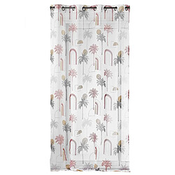 Douceur D'Interieur Voilage à œillets ALACHUA - Voile sablé imprimé - 140 x 240 cm