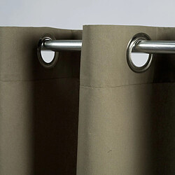 Thedecofactory NEW YORK - Voilage en coton à oeillets gris vert 150x250