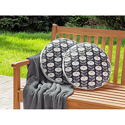 Beliani Coussins VALSORDA 40x40 cm Gris