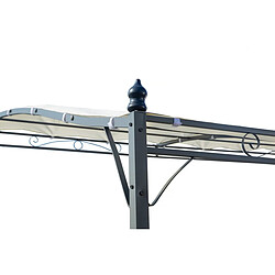 Acheter Habitat Et Jardin Pergola inclinée en métal - 3 x 2,5 m - Beige