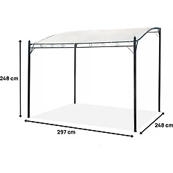 Avis Habitat Et Jardin Pergola inclinée en métal - 3 x 2,5 m - Beige