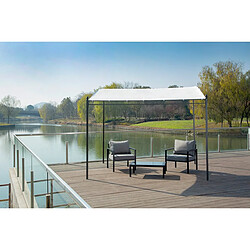 Habitat Et Jardin Pergola inclinée en métal - 3 x 2,5 m - Beige