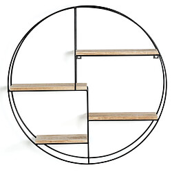 Acheter Idmarket Etagère murale ronde LILY bois et métal