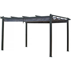 Habitat Et Jardin Pergola en aluminium avec toit rétractable - 3 x 4 m - Gris anthracite