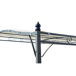 Acheter Habitat Et Jardin Pergola inclinée en métal - 3 x 2,5 m - Beige