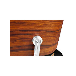 ICONIK INTERIOR Long Chair & Ottoman Cuir Premium - Palissandre Blanc