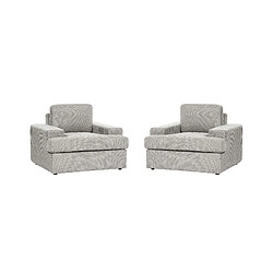 BELIANI ALLA Gris clair Ensemble de 2 fauteuils - Design classique - Rembourrage mousse