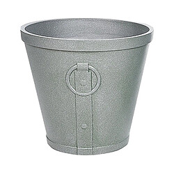 BELIANI Cache-pot VARI 45 cm - Gris Cache-pot - Argile et fibre de verre - Prépercé - Intérieur/Extérieur - Gris