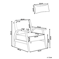 Avis Beliani Fauteuil SKARA - Marron foncé