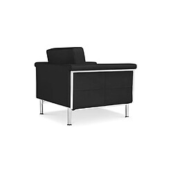 ICONIK INTERIOR Fauteuil avec accoudoirs - Revêtu de cuir - Town Rouge pas cher