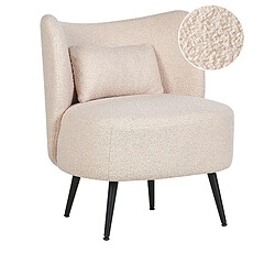 Beliani Fauteuil OTSBY Bouclé Beige