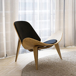 ICONIK INTERIOR Fauteuil design - Fauteuil scandinave - Revêtement en tissu - Lucy Bleu foncé