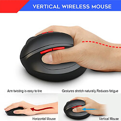 Acheter Yonis Souris sans fil verticale Noire
