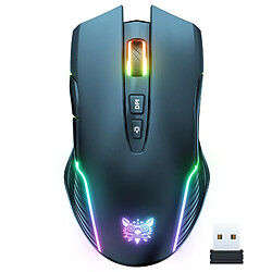 Yonis Souris sans fil RGB ergonomique - Noire