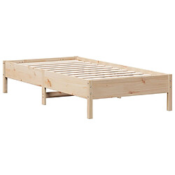 Vidaxl Cadre de lit 75x190 cm - Bois de pin massif