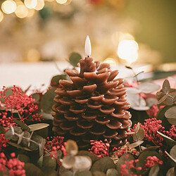 Ledkia Bougie LED Cire Naturelle - Blanc