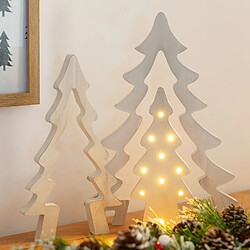 Ledkia Sapin de Noël LED Bois - Blanc