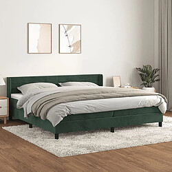 vidaXL Sommier à lattes de lit et matelas Vert foncé 200x200cm Velours