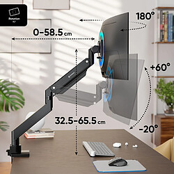 Avis ONKRON Bras Articulé Écran PC et TV de 17 - 57 Pouces,27 kg ,VESA 75x75 - 200x200,G130-B