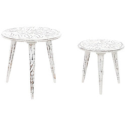 Beliani Ensemble de Tables CHANDRA - Blanc