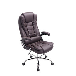 Decoshop26 Fauteuil de bureau relax - Marron