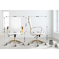 Decoshop26 Fauteuil de bureau design - Or