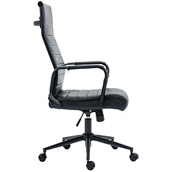 Decoshop26 Fauteuil de bureau - Noir