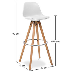 ICONIK INTERIOR Tabouret de bar - Design scandinave - Muriel Gris foncé pas cher