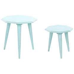 Beliani Tables KANRI Bleu clair