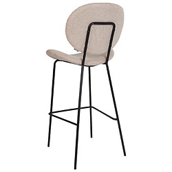 Beliani Lot de 2 chaises de bar LUANA Bouclé Beige clair pas cher