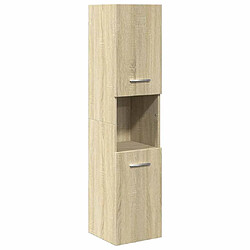 vidaXL Armoire Salle de Bain Chêne Sonoma