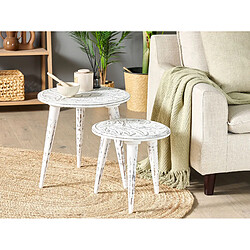 Beliani Ensemble de Tables CHANDRA - Blanc