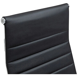 Acheter Decoshop26 Fauteuil de bureau cuir - Noir