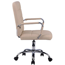 Avis Decoshop26 Fauteuil de bureau - Crème