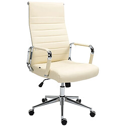 Decoshop26 Fauteuil de bureau pivotant - Beige