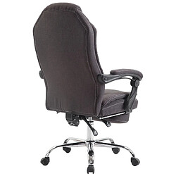 Decoshop26 Fauteuil de bureau avec repose-pieds - Gris foncé pas cher