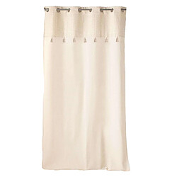 Douceur D'Interieur Rideau à œillets HAVER - Coton, polyester et top métallisé - 140 x 240 cm - Ecru