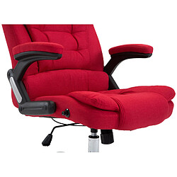 Decoshop26 Fauteuil de bureau XXL - Rouge pas cher