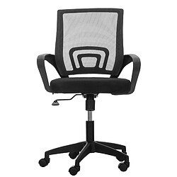 Decoshop26 fauteuil de bureau pivotant - Noir